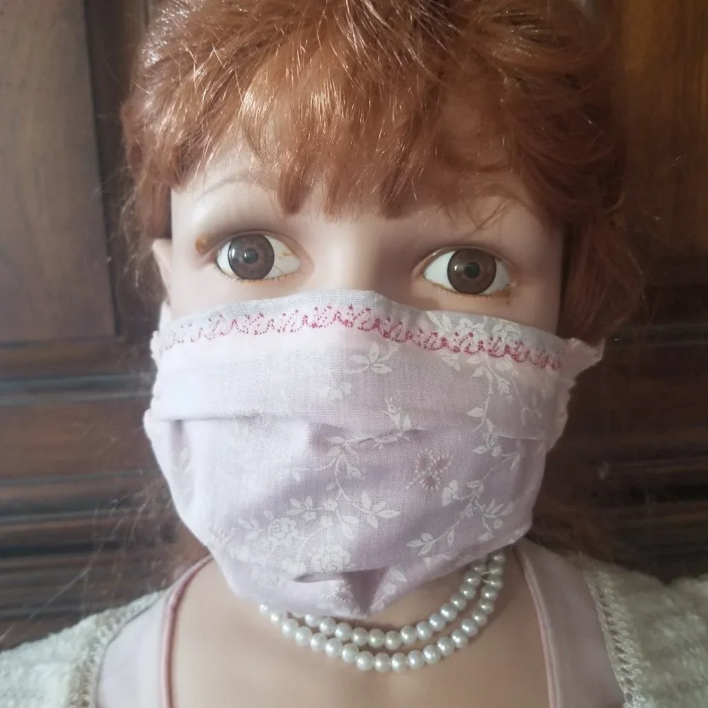 Kid Size Mask w/ Copper/Silver Filters-Pink Eyelet